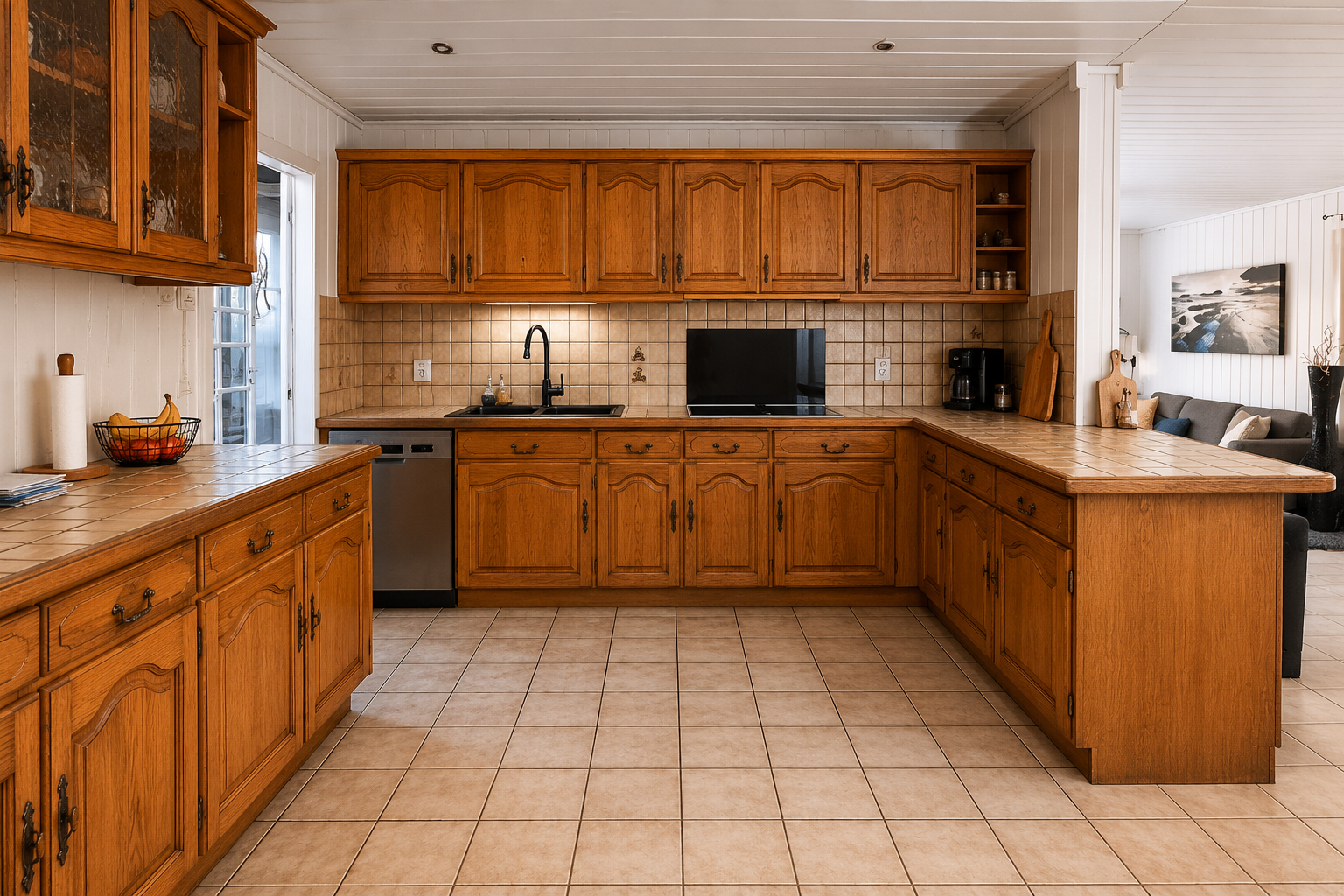 Cuisine d'appartement avant rénovation à Nantes