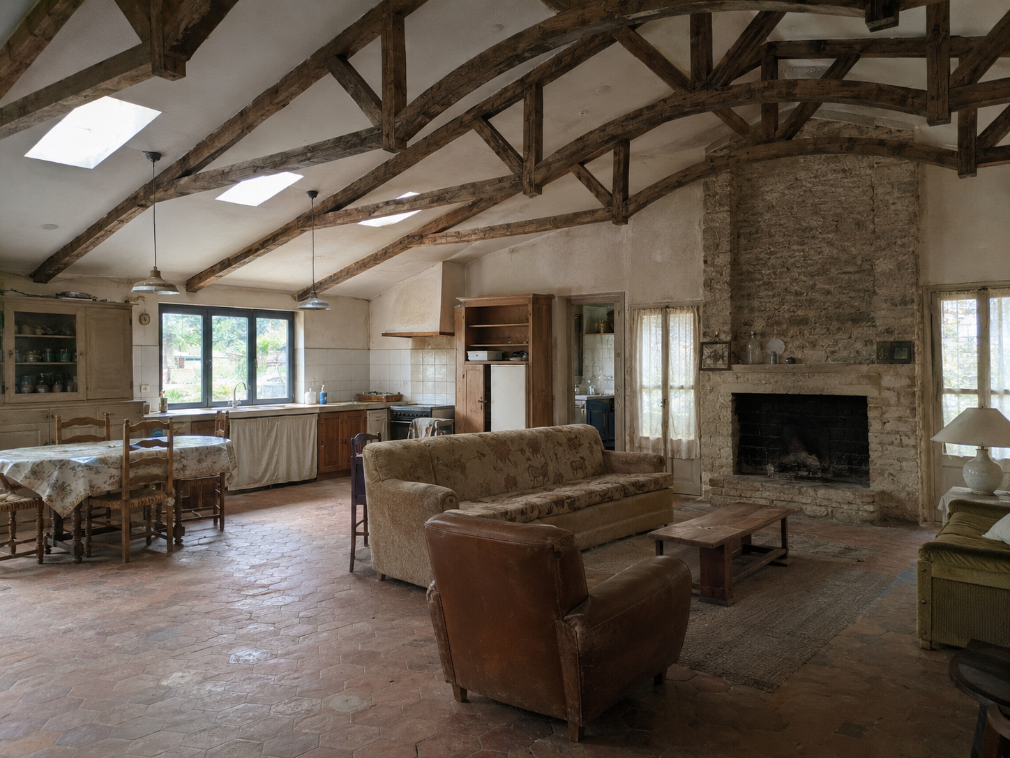Pièce de longère avant rénovation à Treillières
